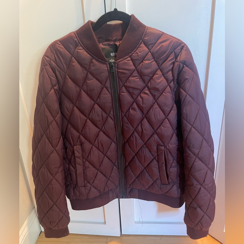 Maroon bomber jacket - large